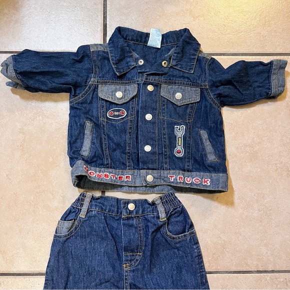Vintage‎ 00’s kids denim set 3-6m monster truck - Picture 2 of 6